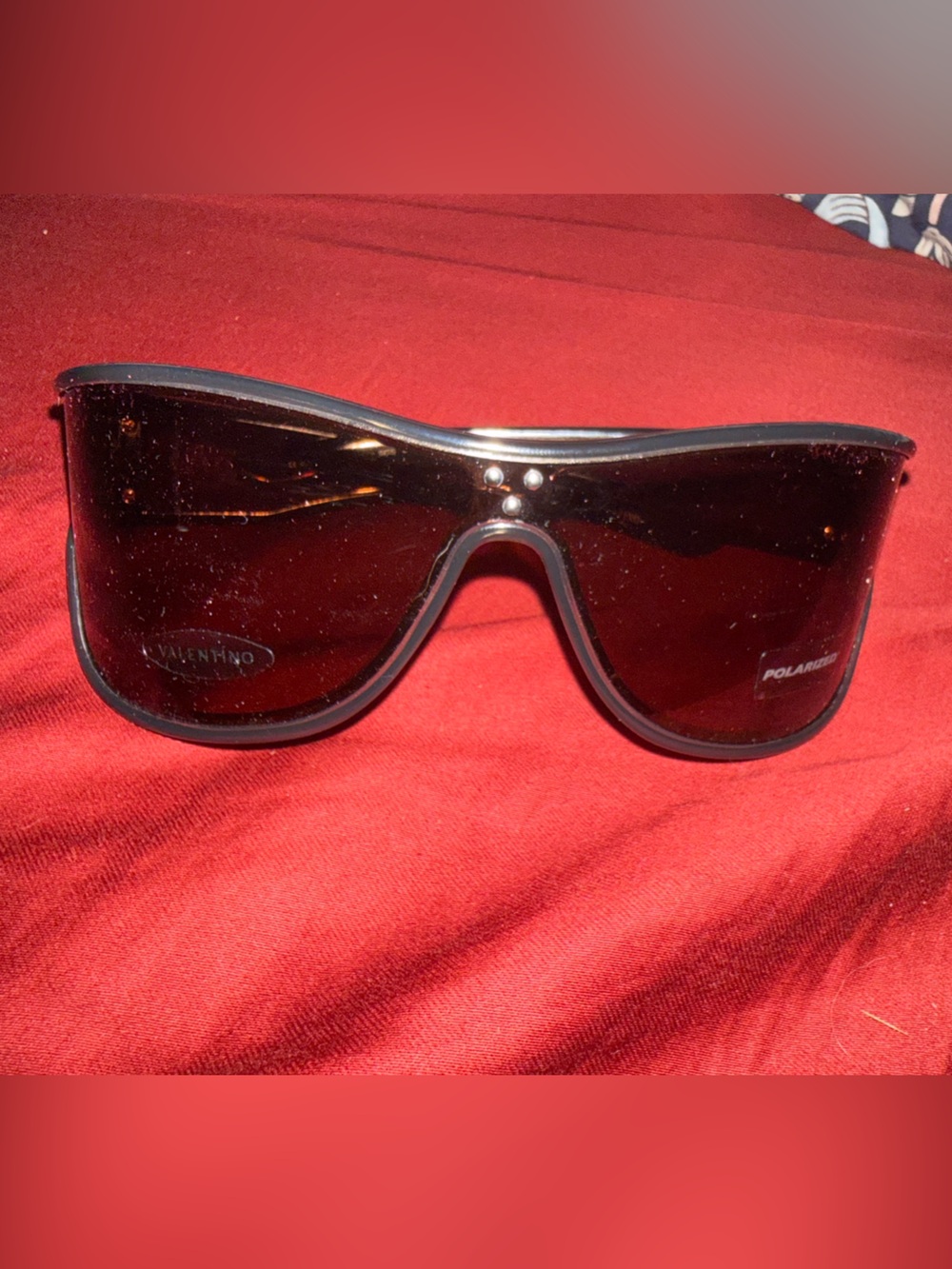 Valentino Y2K Vintage Wrap Around Polarized  Sunglasses NWT